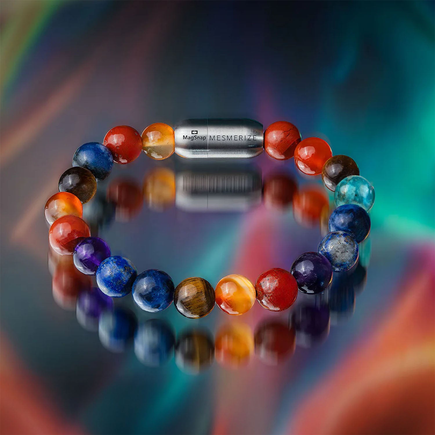 Natural Stone Jewellery Bracelet Men 7 Chakra MagSnap