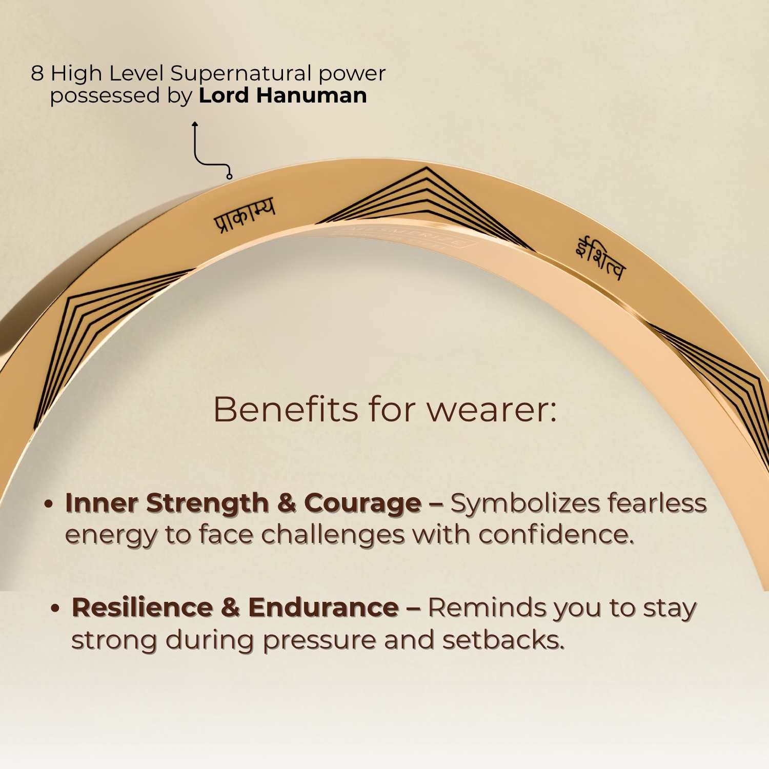 Ashta Siddhi Classic Round Kada Gold