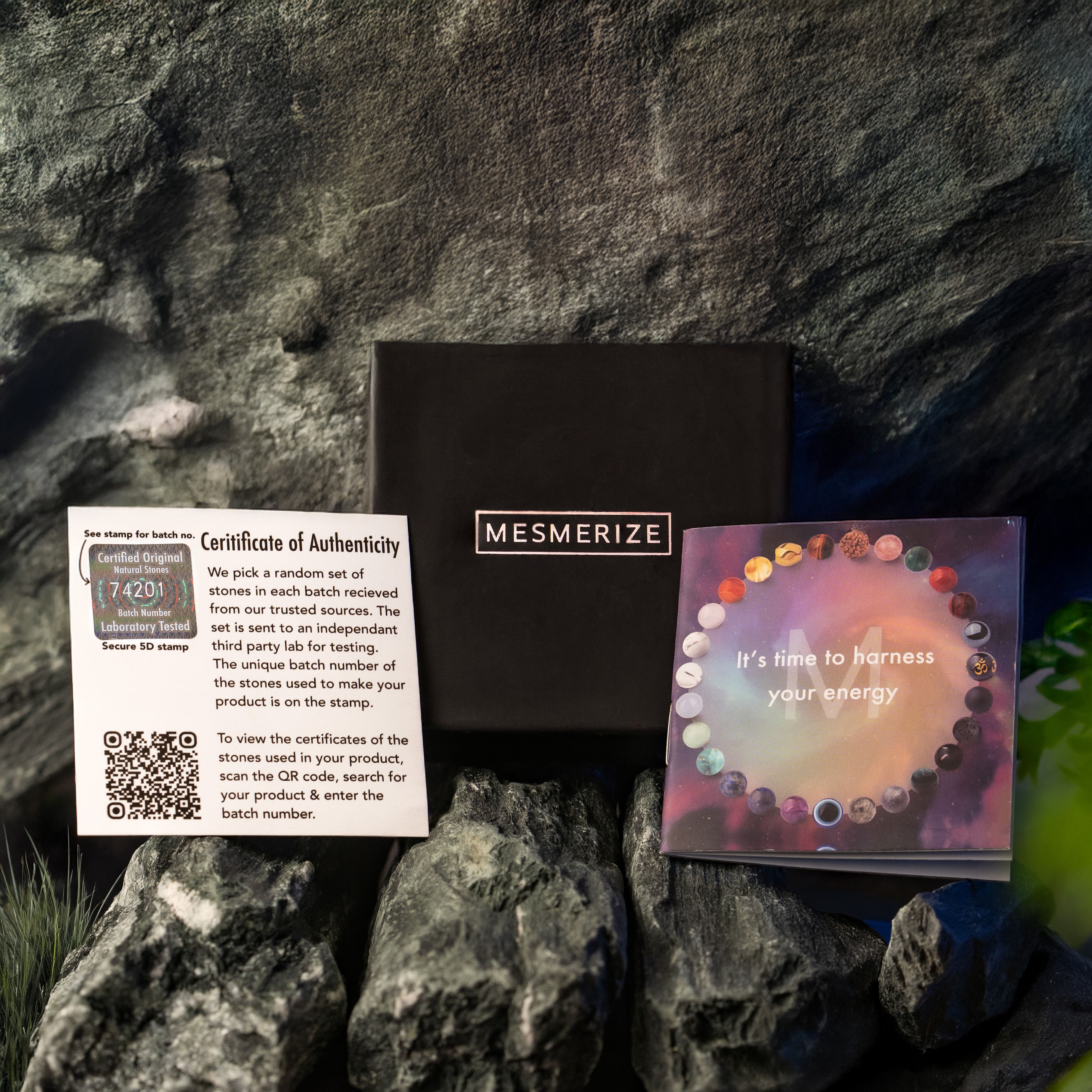 Soulful Moss Agate Natural Stone Elastic Bracelet