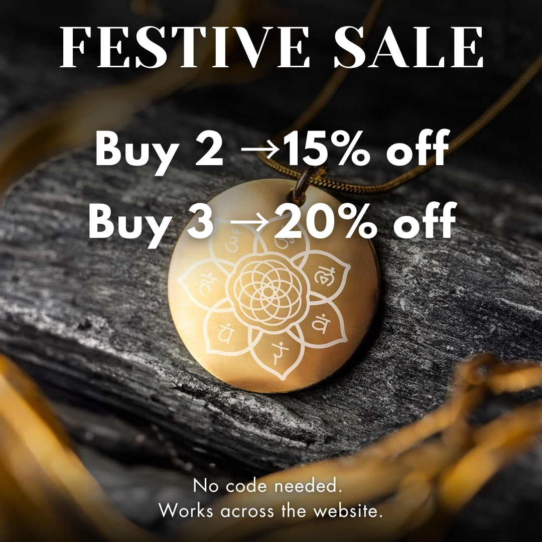 Balance 7 Chakra Circle Necklace Rose gold