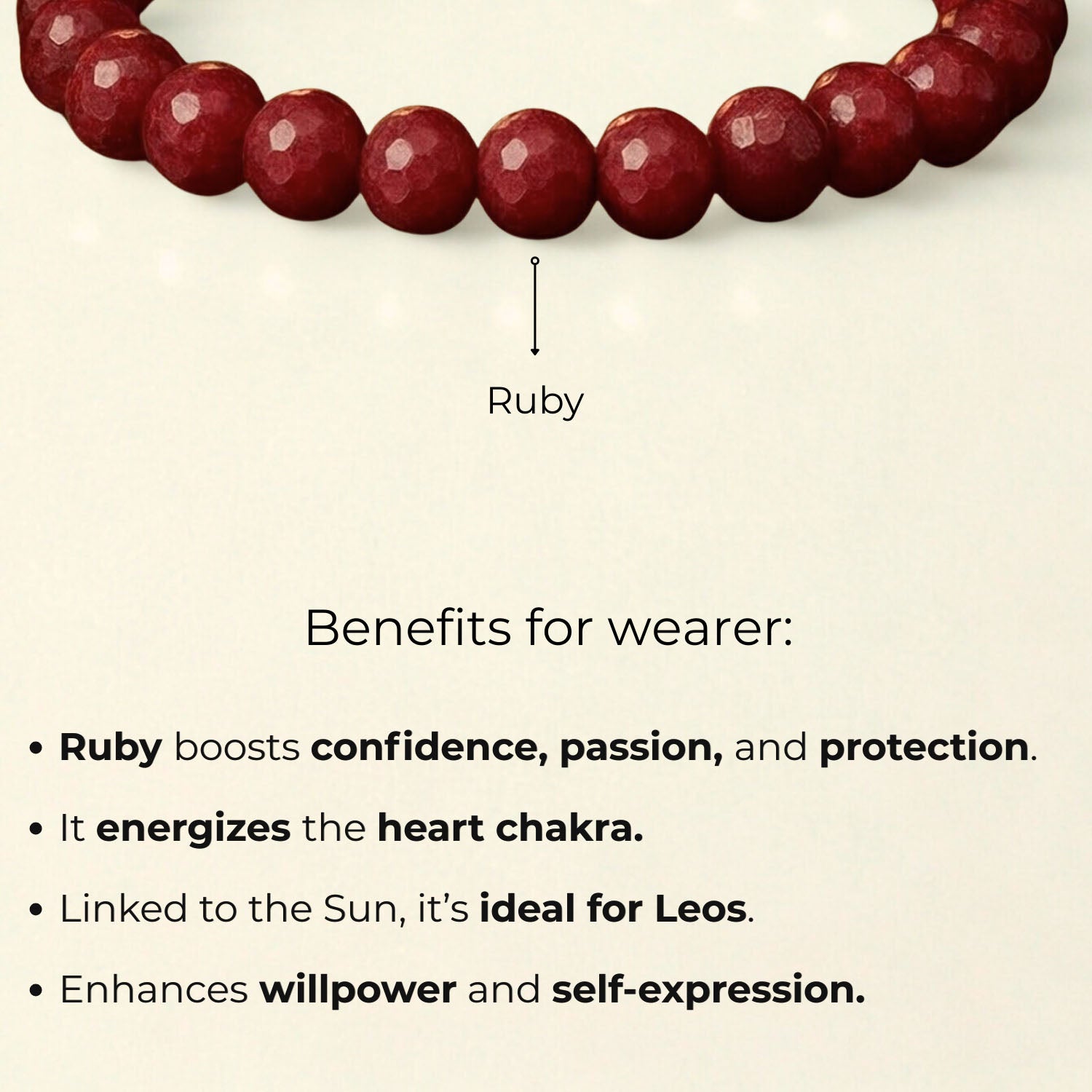 Fiery Essence Ruby(Manik) Natural Stone Bracelet with Magsnap2