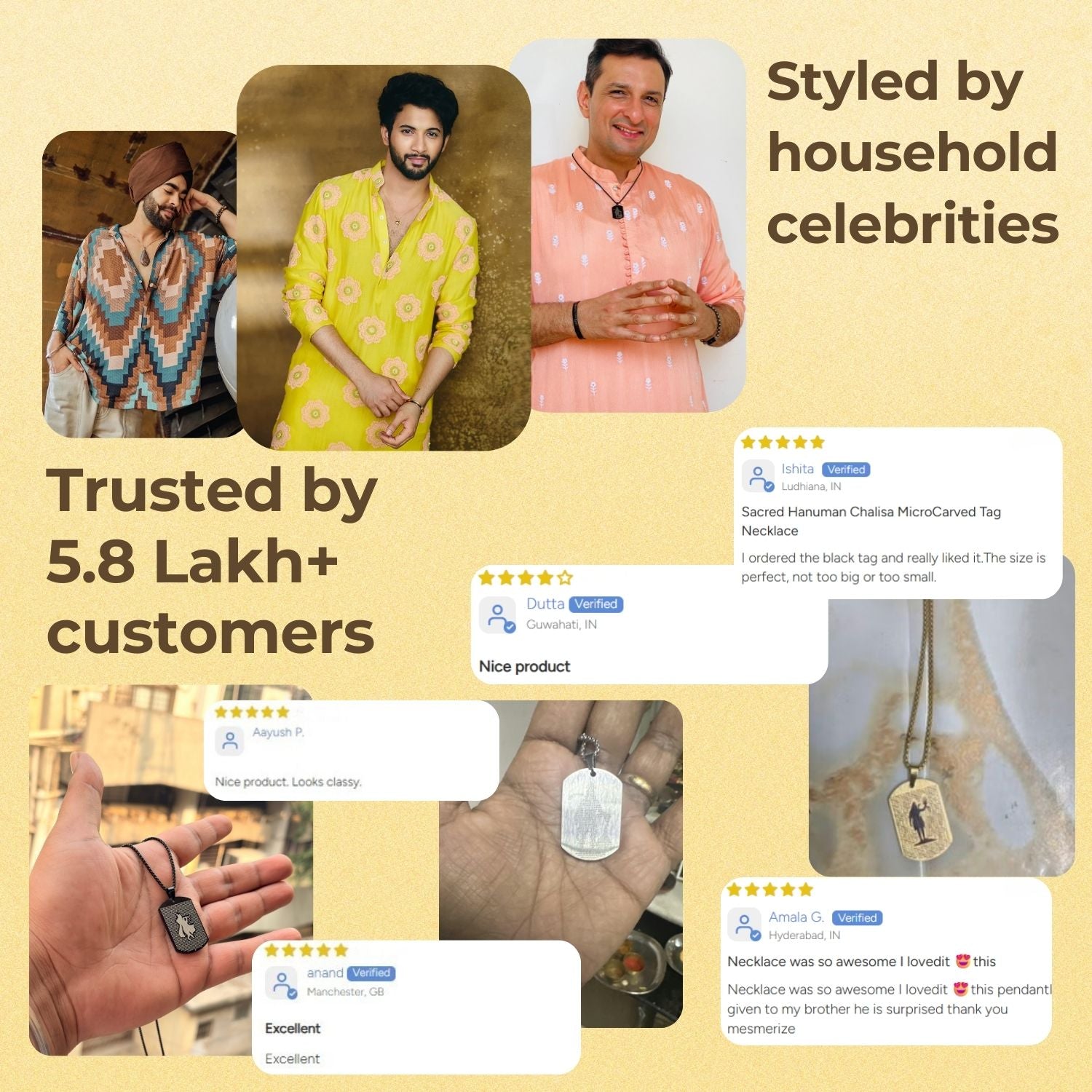 Ram MicroCarved Tag Necklace Silver