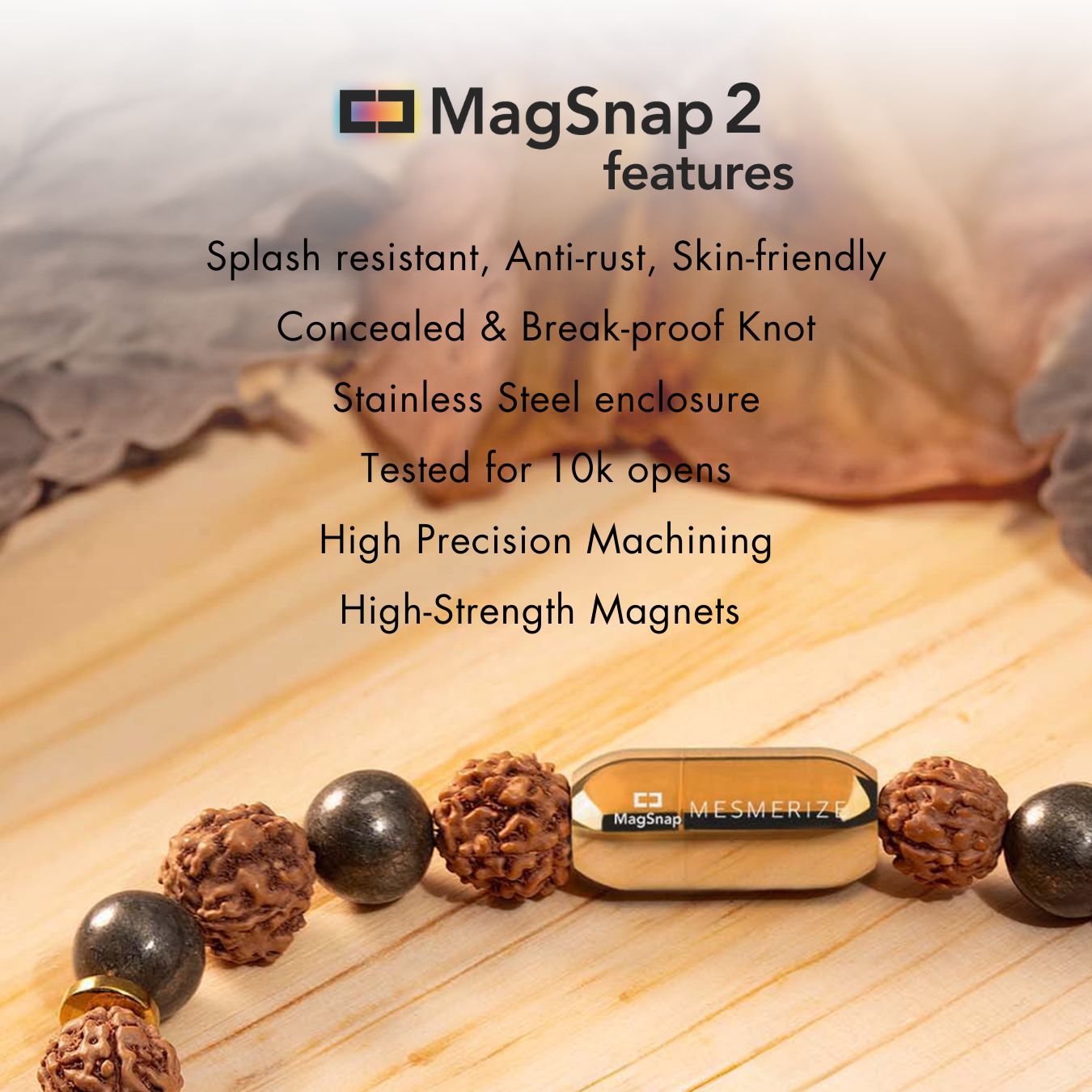 Celestial Warmth Amber (Kahruwa) Natural Stone Bracelet with Magsnap2