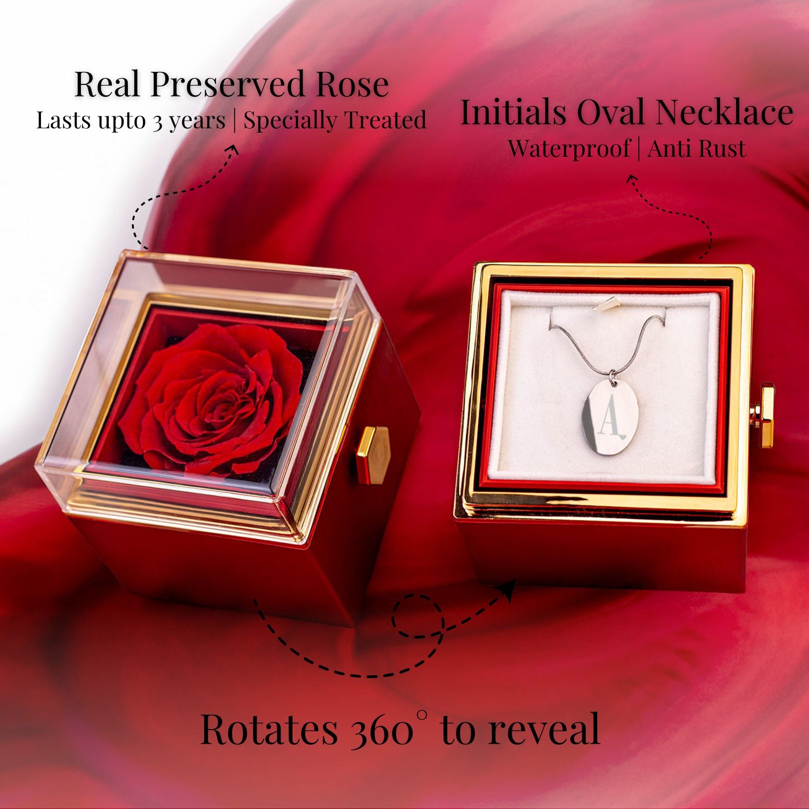 Initials Oval Necklace Silver