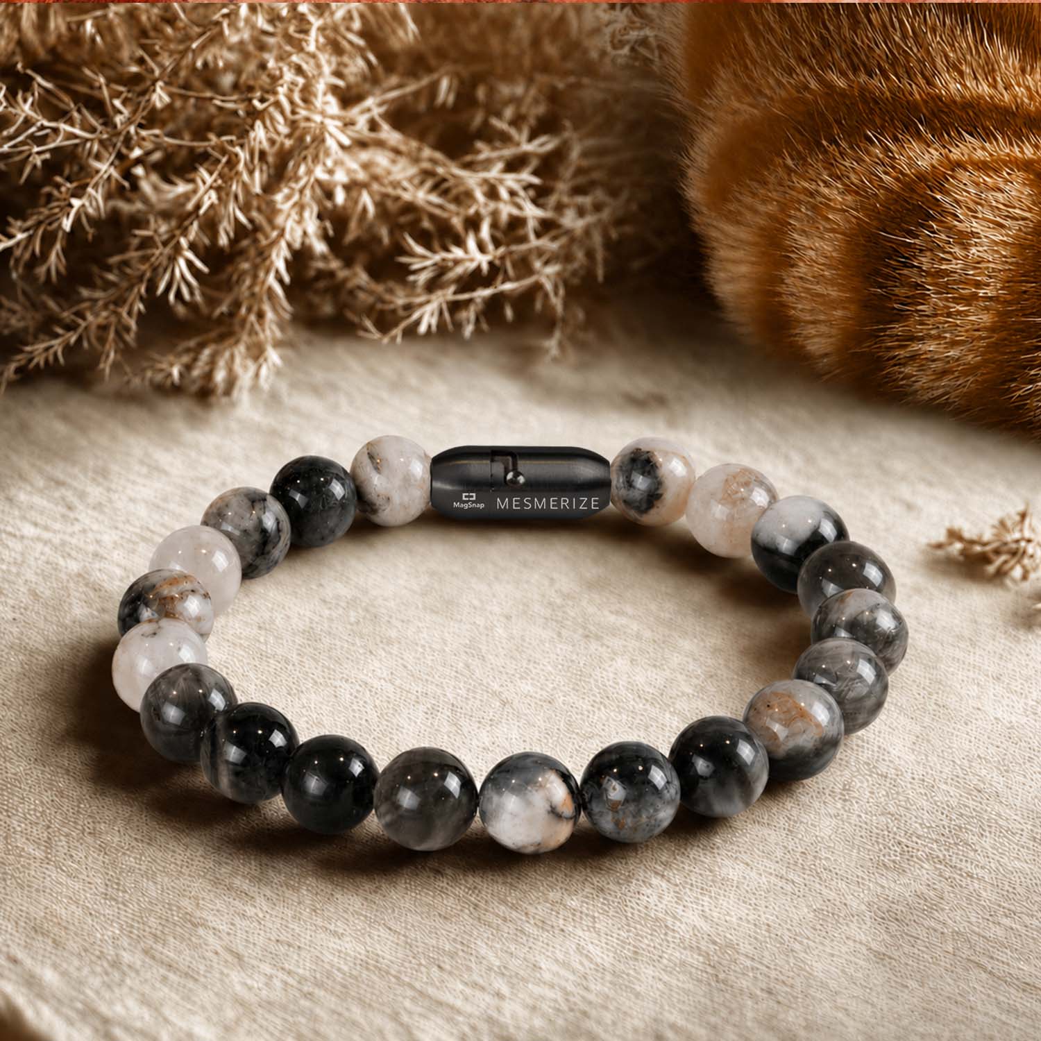 Intuition Cat Eye Natural Stone Bracelet with MagSnap2
