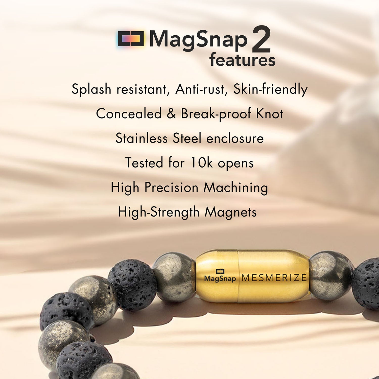 Fiery Essence Ruby(Manik) Natural Stone Bracelet with Magsnap2