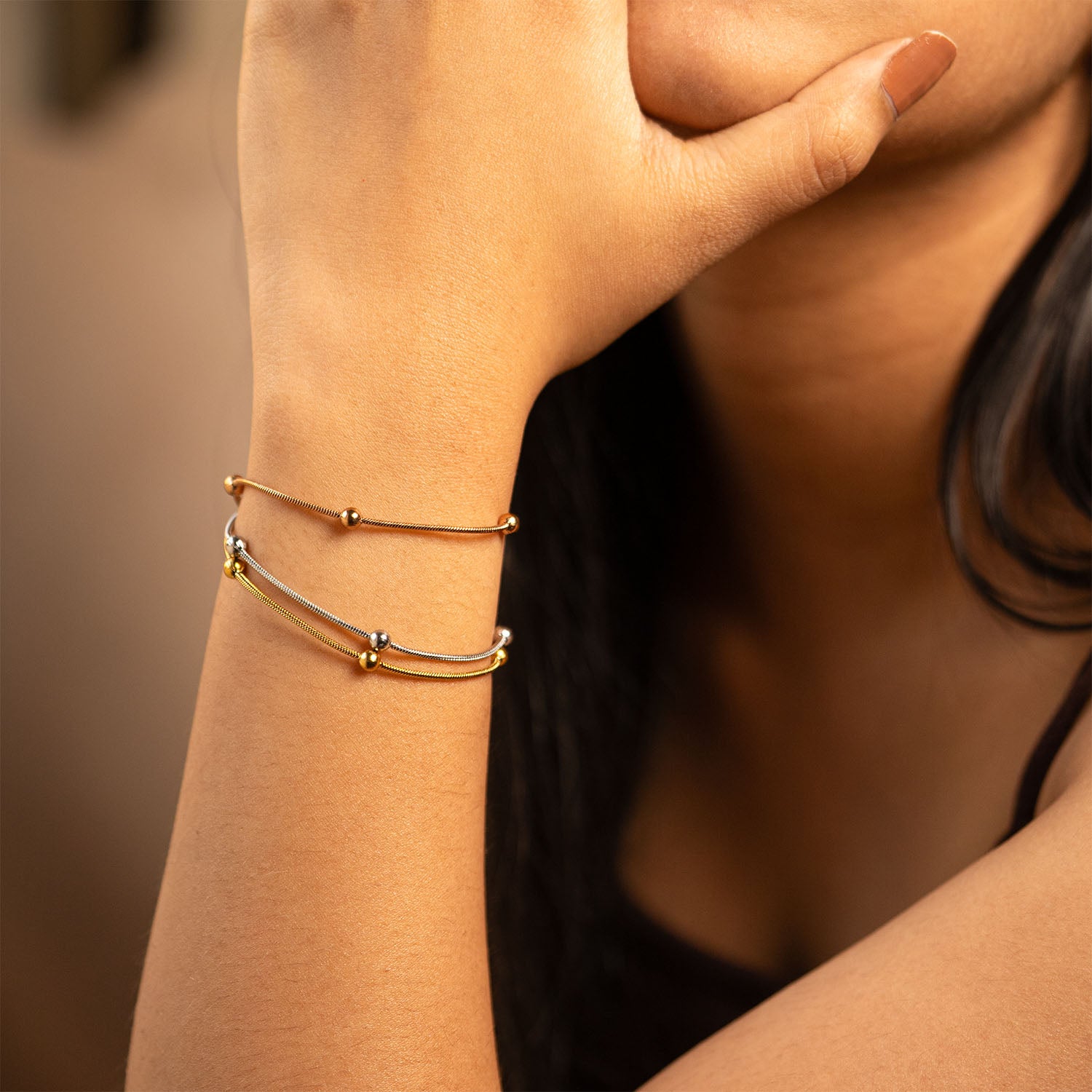 Marina Tri-colour Layered Bracelet