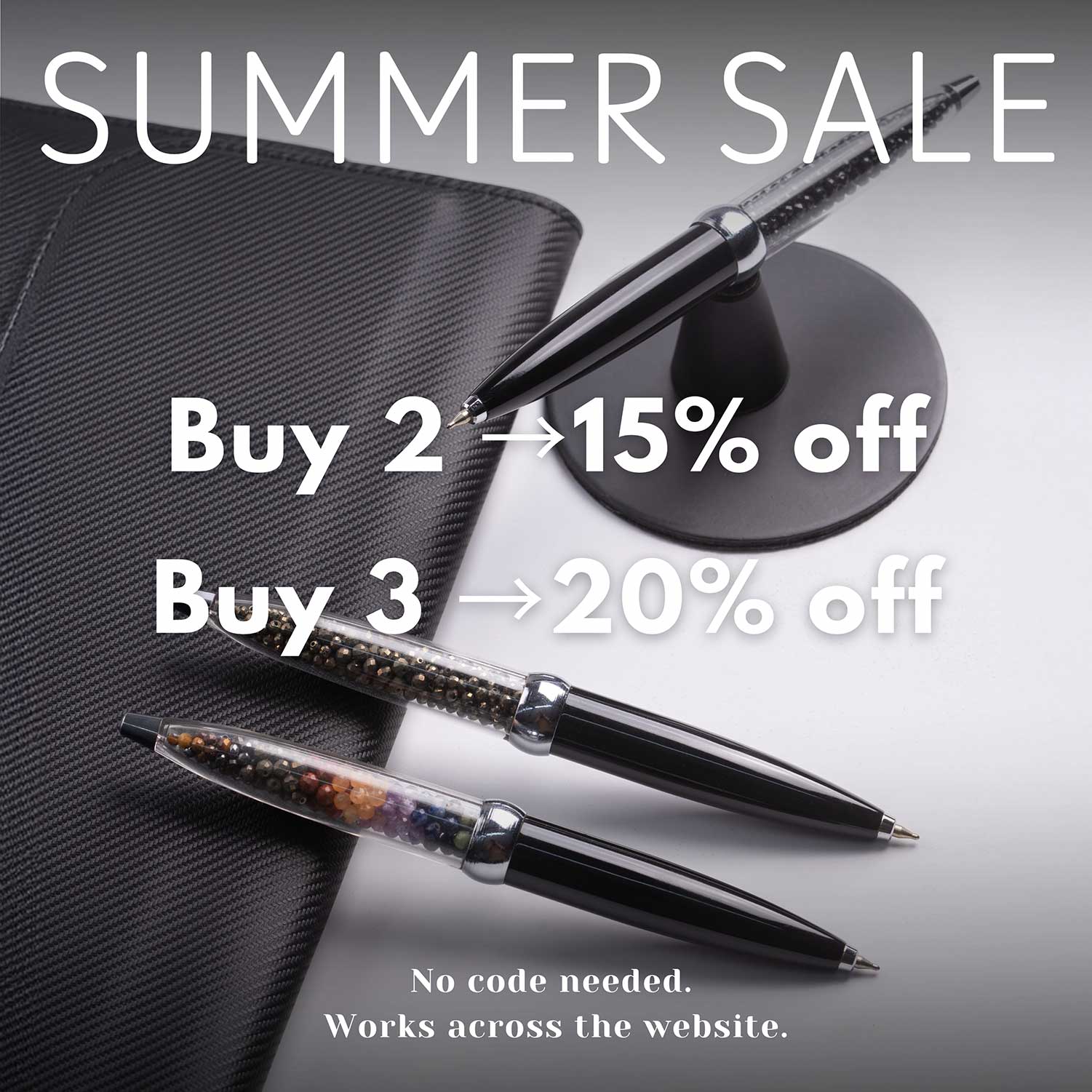 Black Spinel MagSpin Rotating Desk Pen with DryFlow Ink