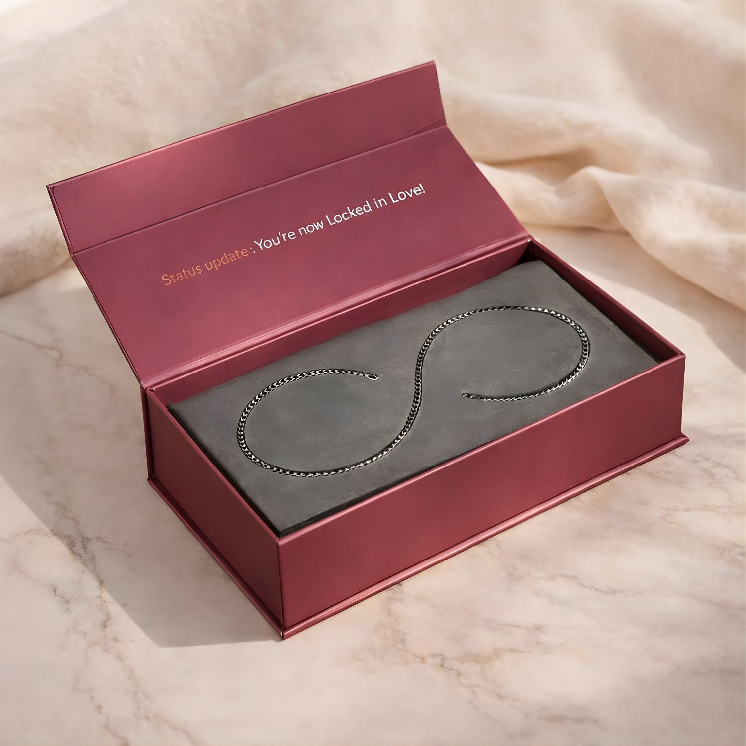 Love Locked Permanent Couple Bracelet Kit Silver