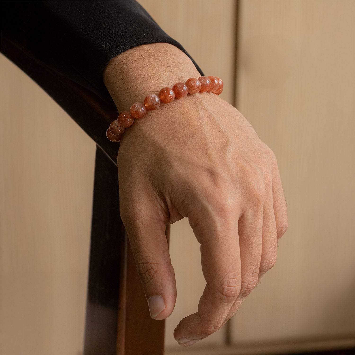 Positivity Sunstone(Suryakant Mani) Natural Stone Bracelet with Magsnap 2