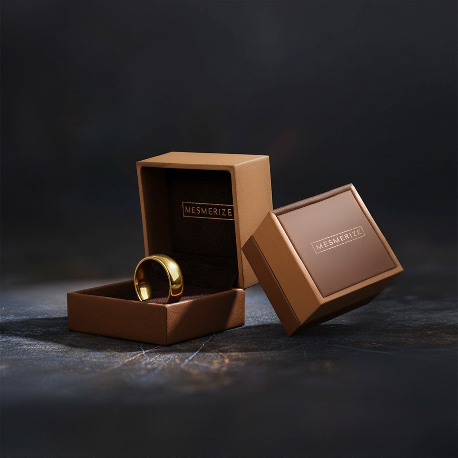 Vulcan Tungsten Gold Ring