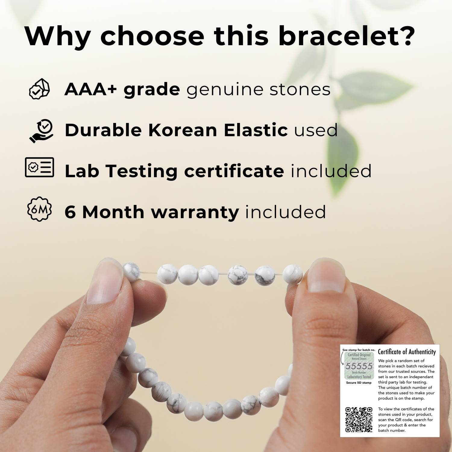 Personalised Abundance Magnet Garnet & Pyrite Natural Stone Elastic Bracelet