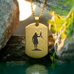 108 Om Namah Shivay MicroCarved Tag Necklace