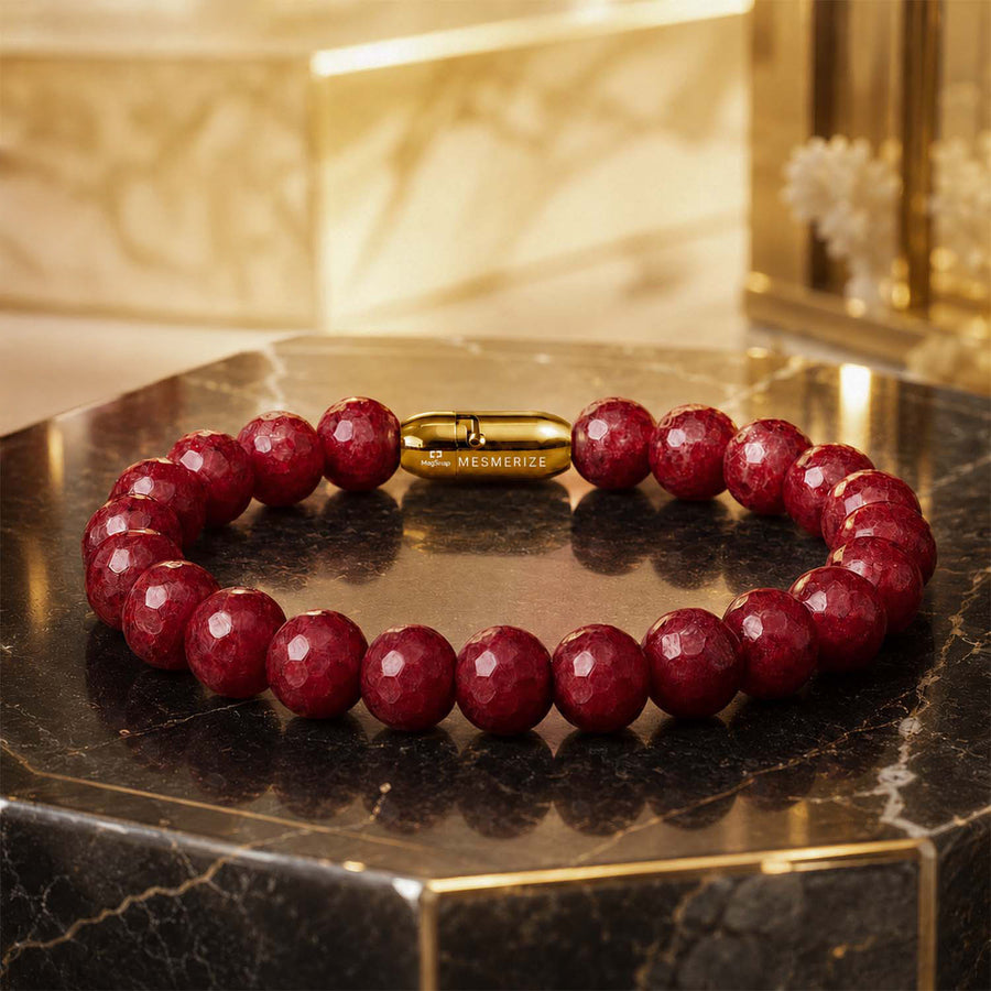 Royal Ruby Natural Stone Bracelet with MagSnap 4