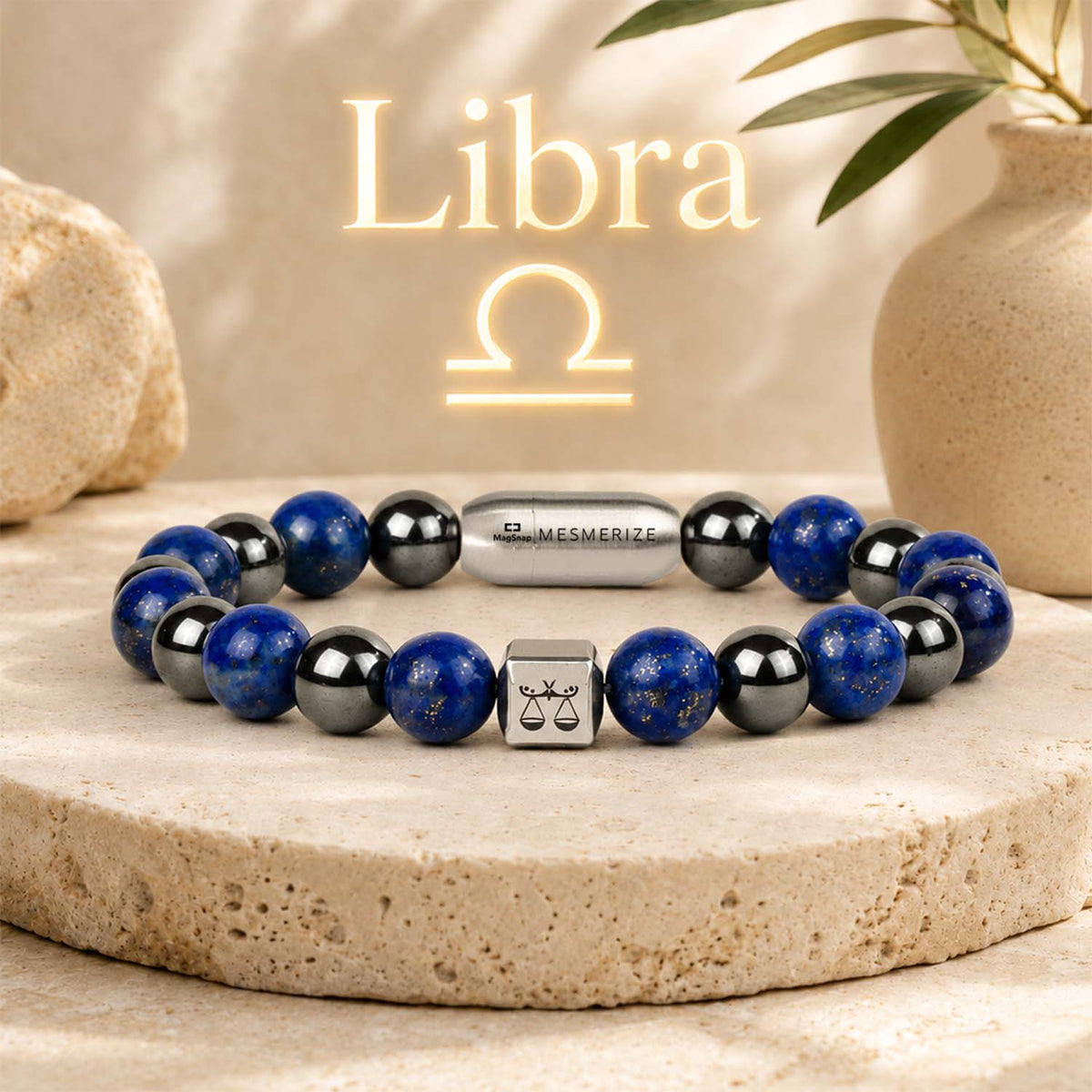 Libra (Tula) Zodiac Stone Bracelet with MagSnap 2
