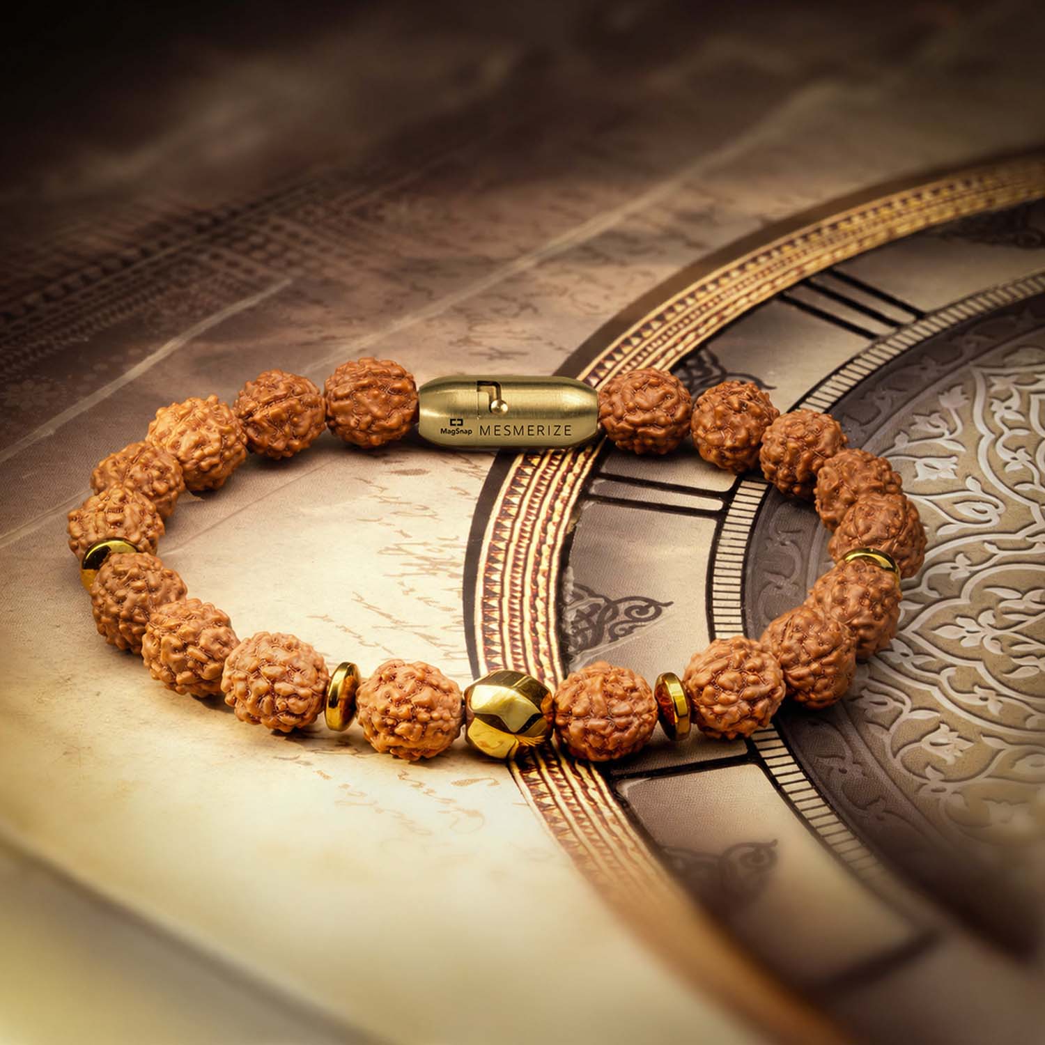 Rudraksh Magnetic Spiritual Bracelet for Men with Natural Stones