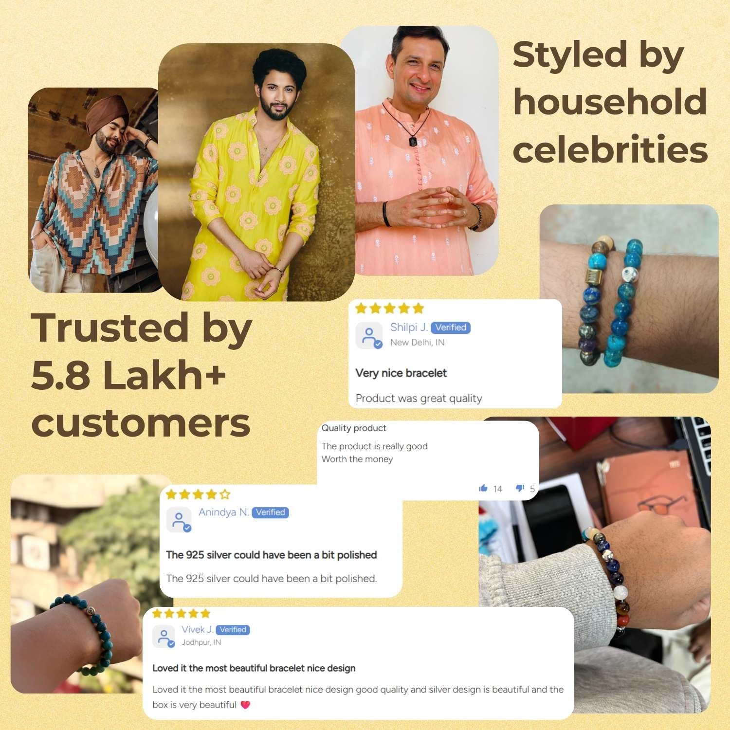 925 Sterling Silver 7 Chakra And Hematite Natural Stone Bracelet With MagSnap2