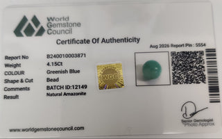 Amazonite lab certificate 11