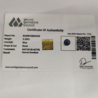 Amethyst lab certificate 14