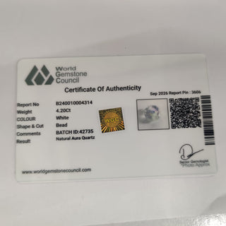 Aura Quartz lab certificate 8