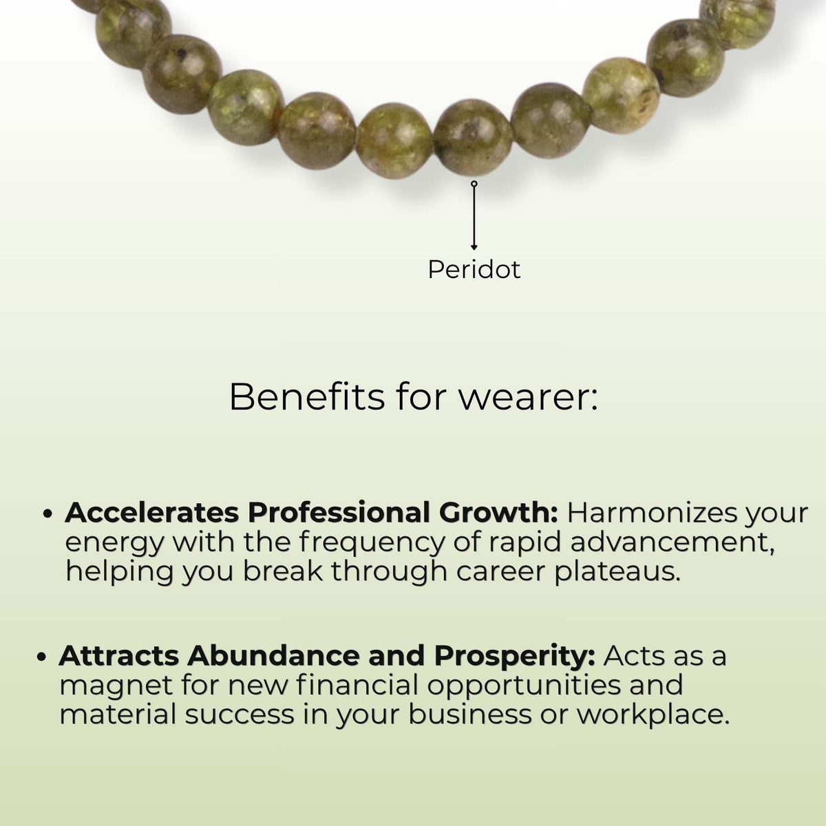 Inner Growth Peridot Natural Stone Bracelet With MagSnap