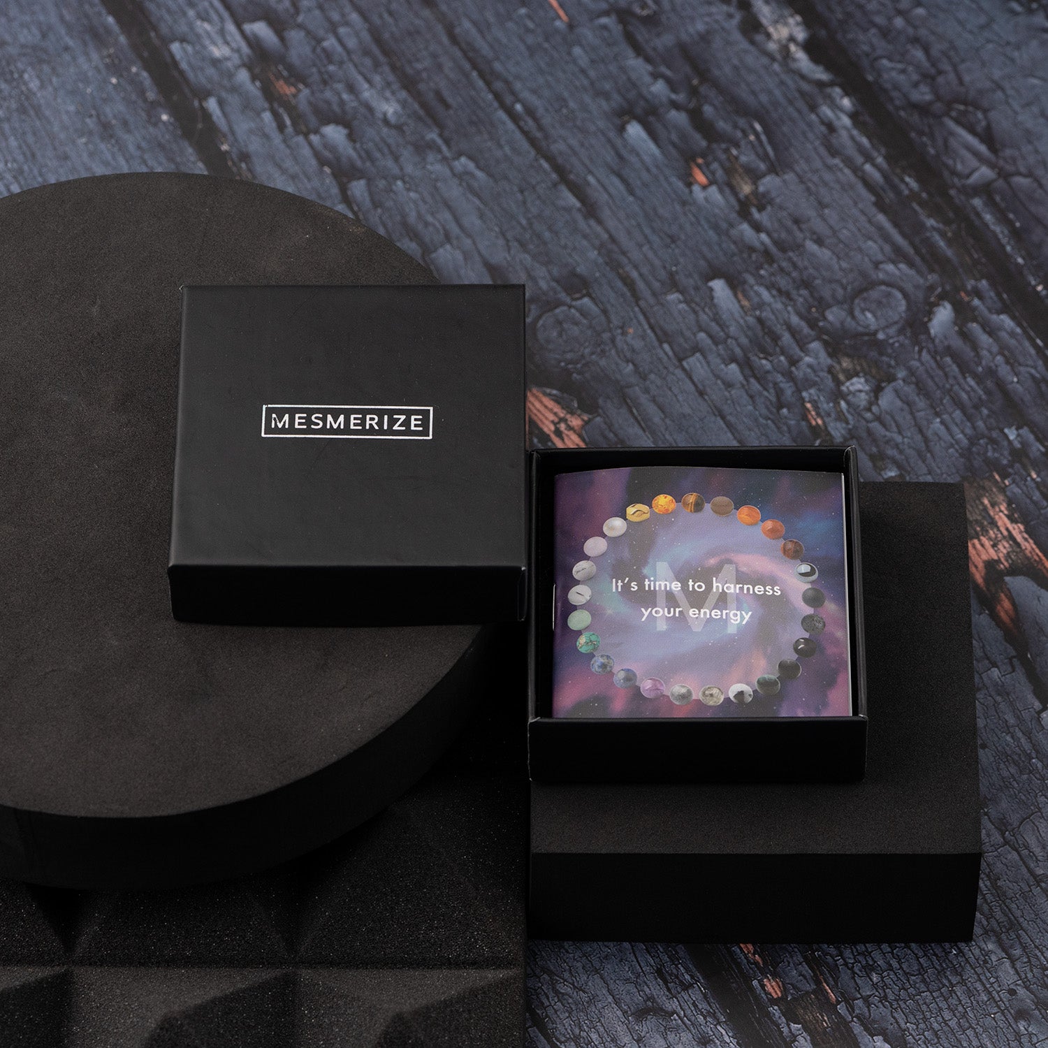 Noir Cylinder Hematite Stack Natural Stone Bracelet