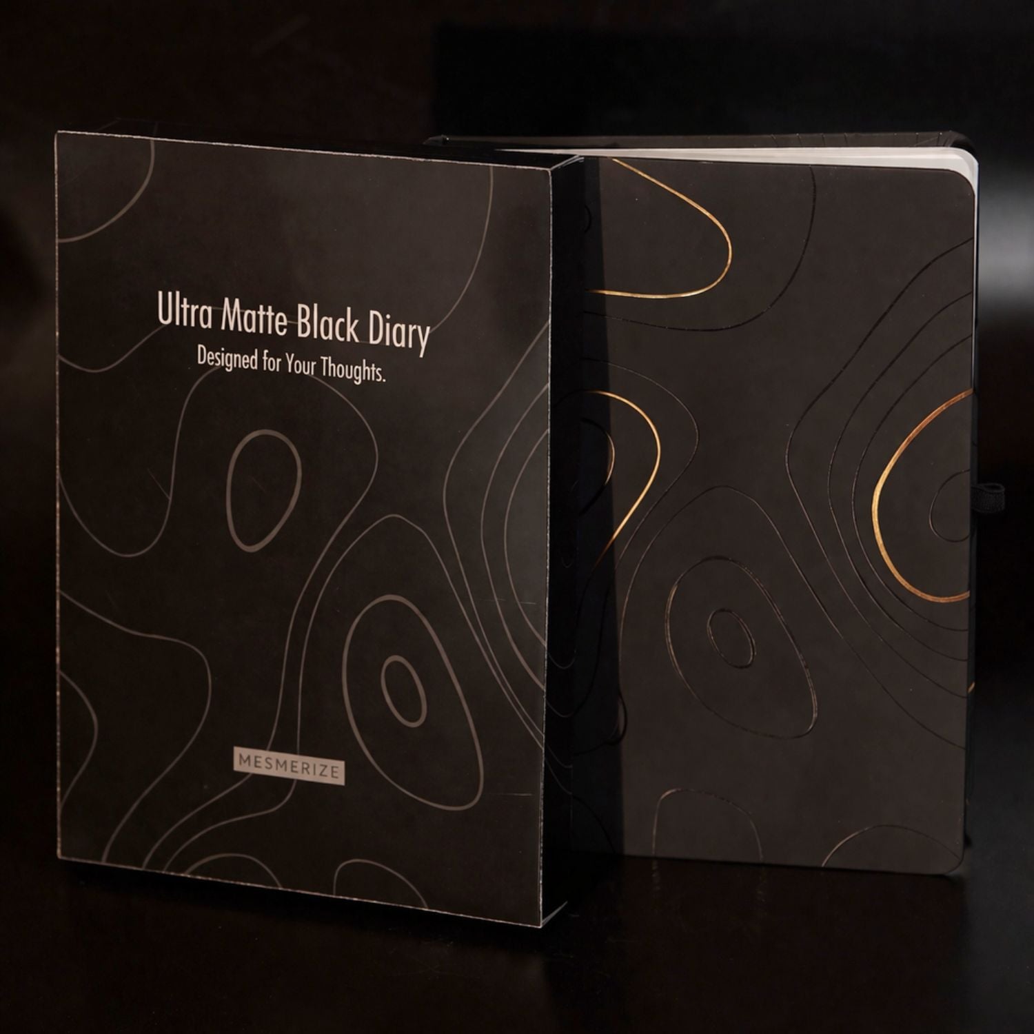 Matte Black Notebook with Ultra Matte Black Onyx 2 in 1 MagSnap Roller Ball Pen with Stylus Personalised