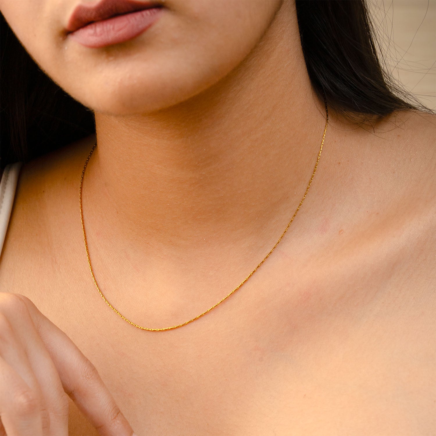 Fine Line Gold Necklace