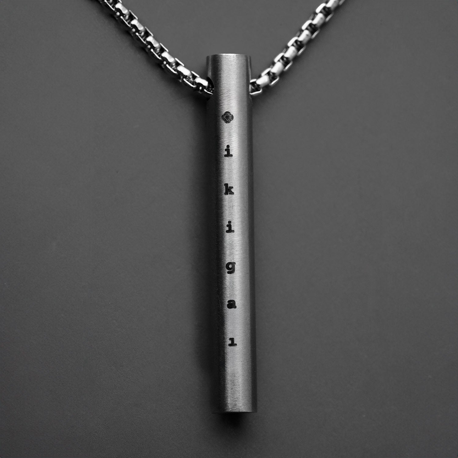 Ikigai Silver Barrel Necklace