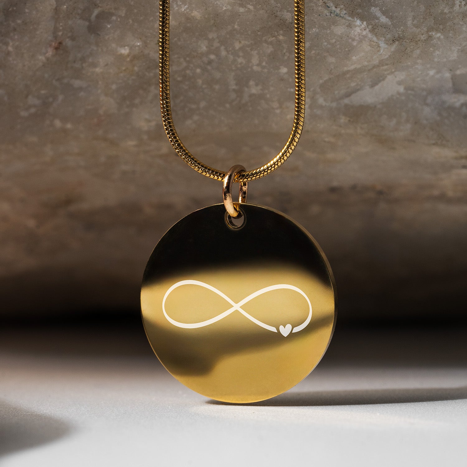 Infinity Circle Necklace Gold