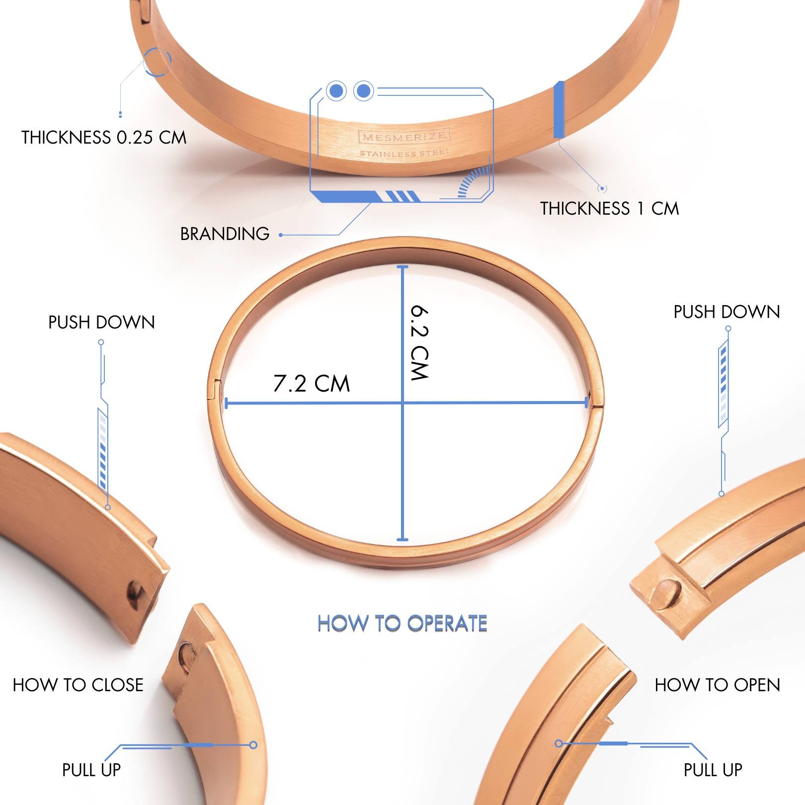 hanuman gada Kada Rose Gold