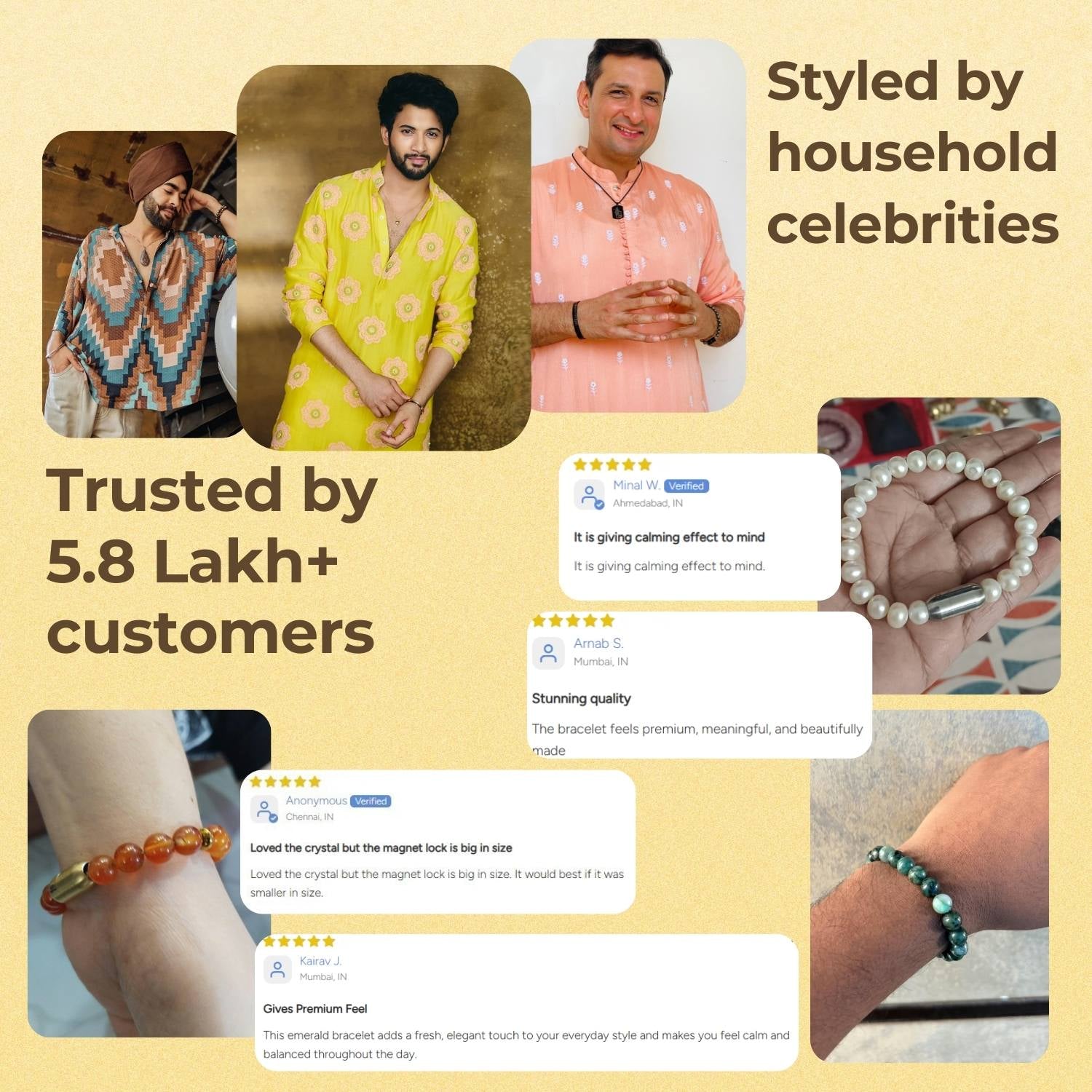 Divine Grace Pearl (Moti) Natural Stone Bracelet with Magsnap2