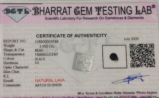 Lava Stone lab certificate 6