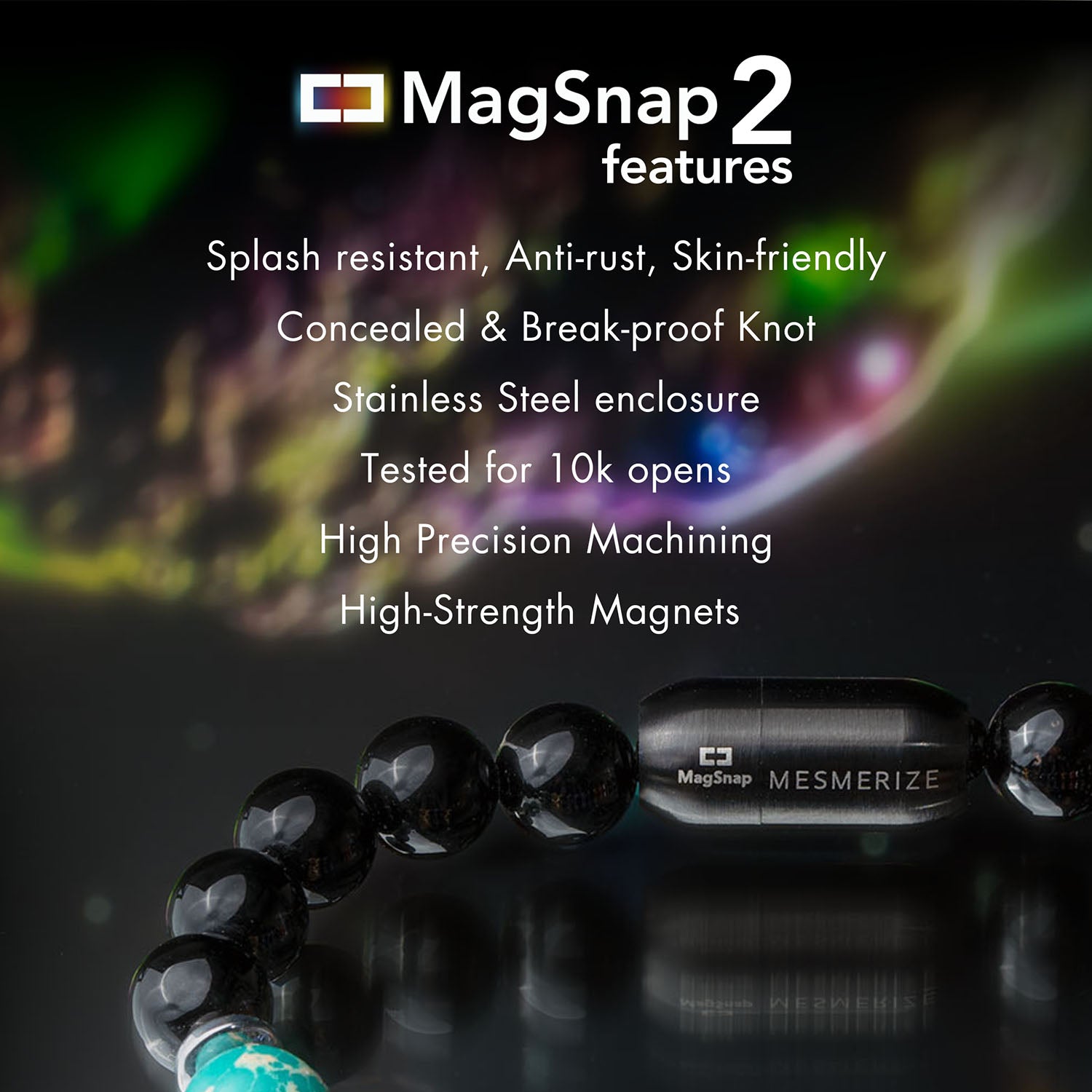 Stealth Gloss Black Bracelet With Magsnap2