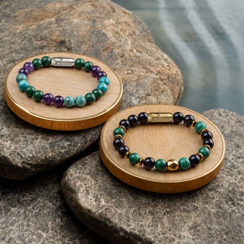 Malachite Stone Couple