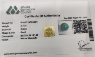 Malachite lab certificate 12
