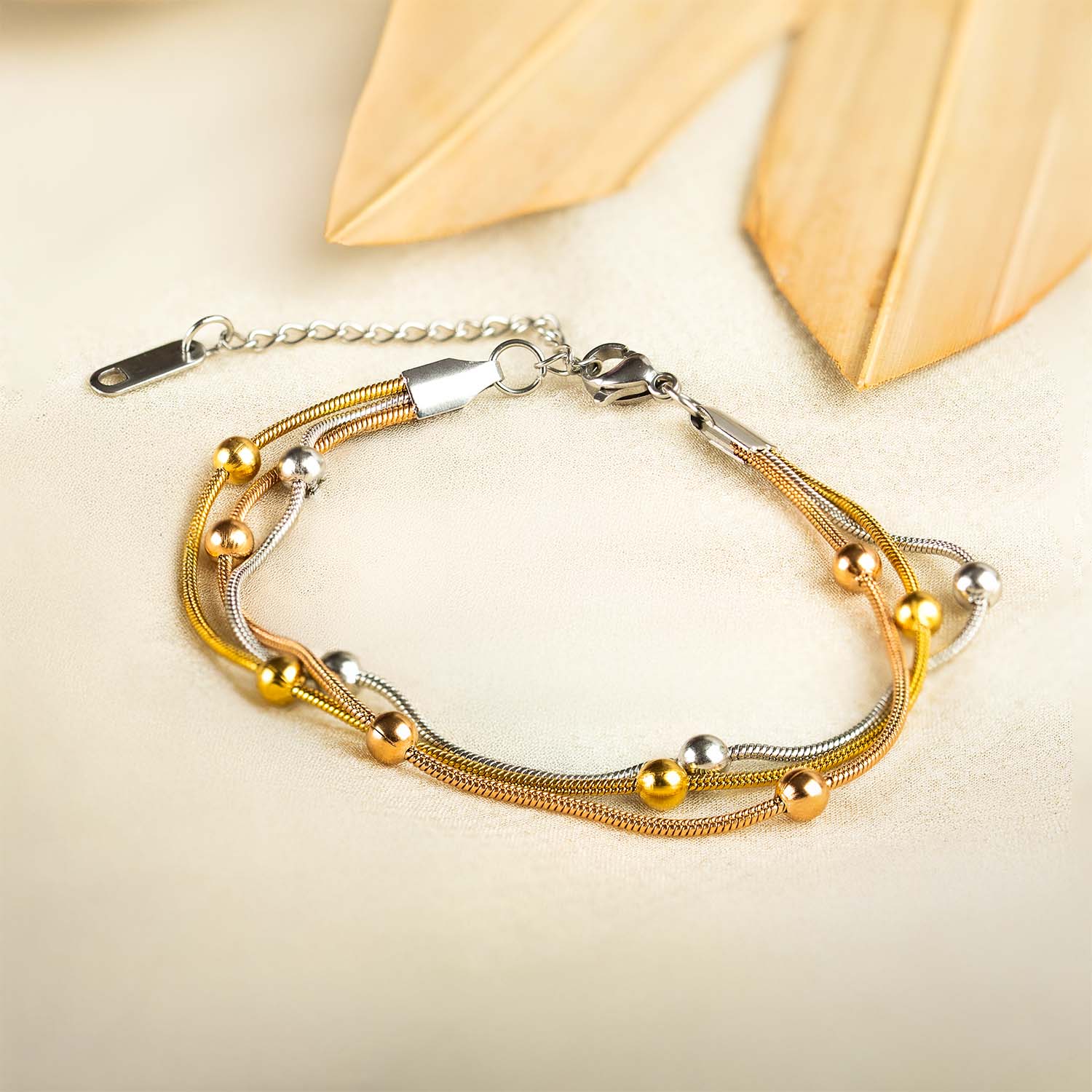 Marina Tri-colour Layered Bracelet