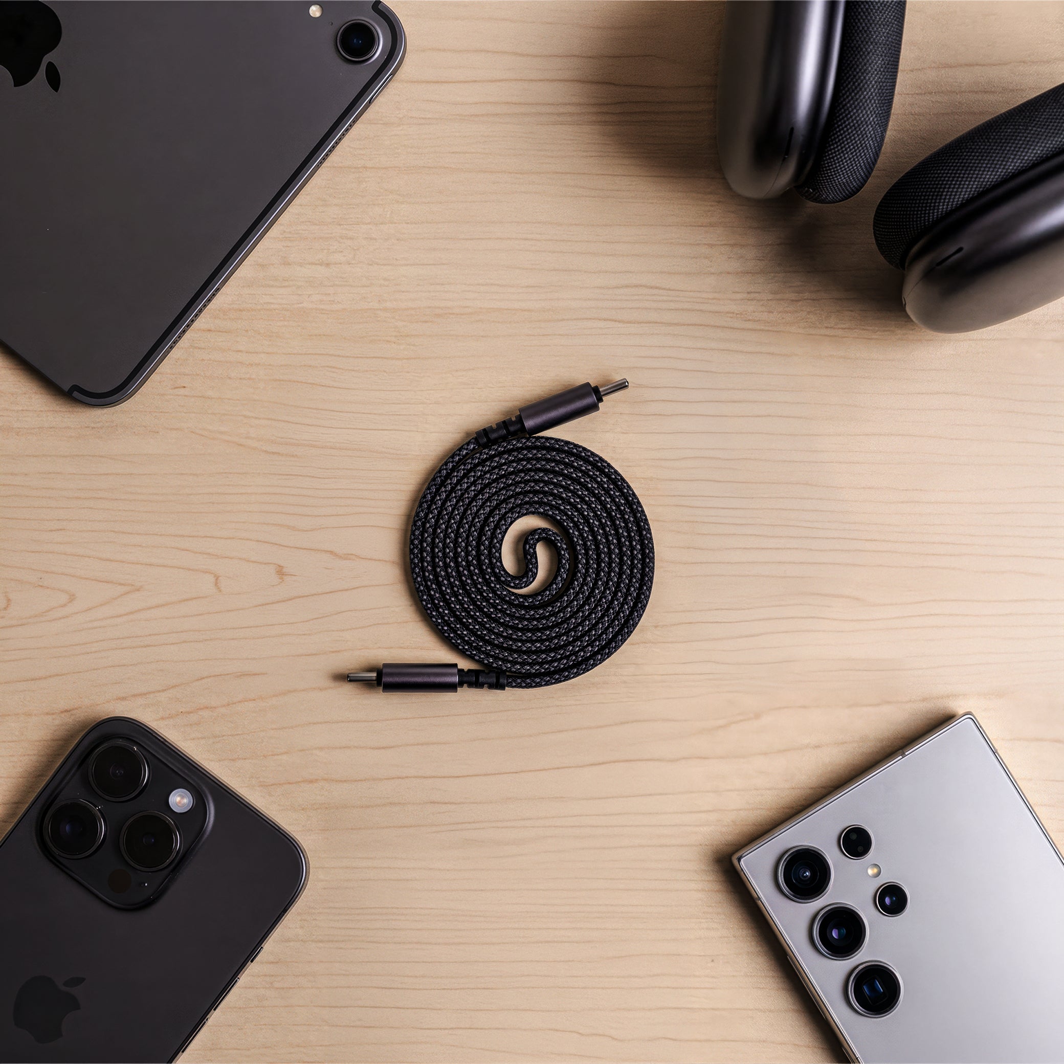 Capes MagLock Type C to C Flat Magnetic 240W Fast Charging Cable [1M]