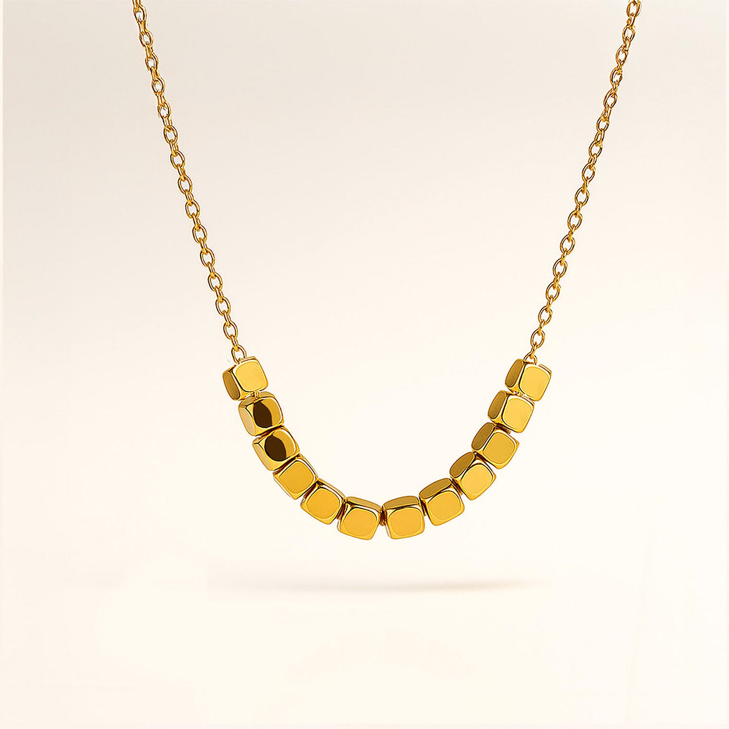 Eternal Grace Beaded Cube Necklace