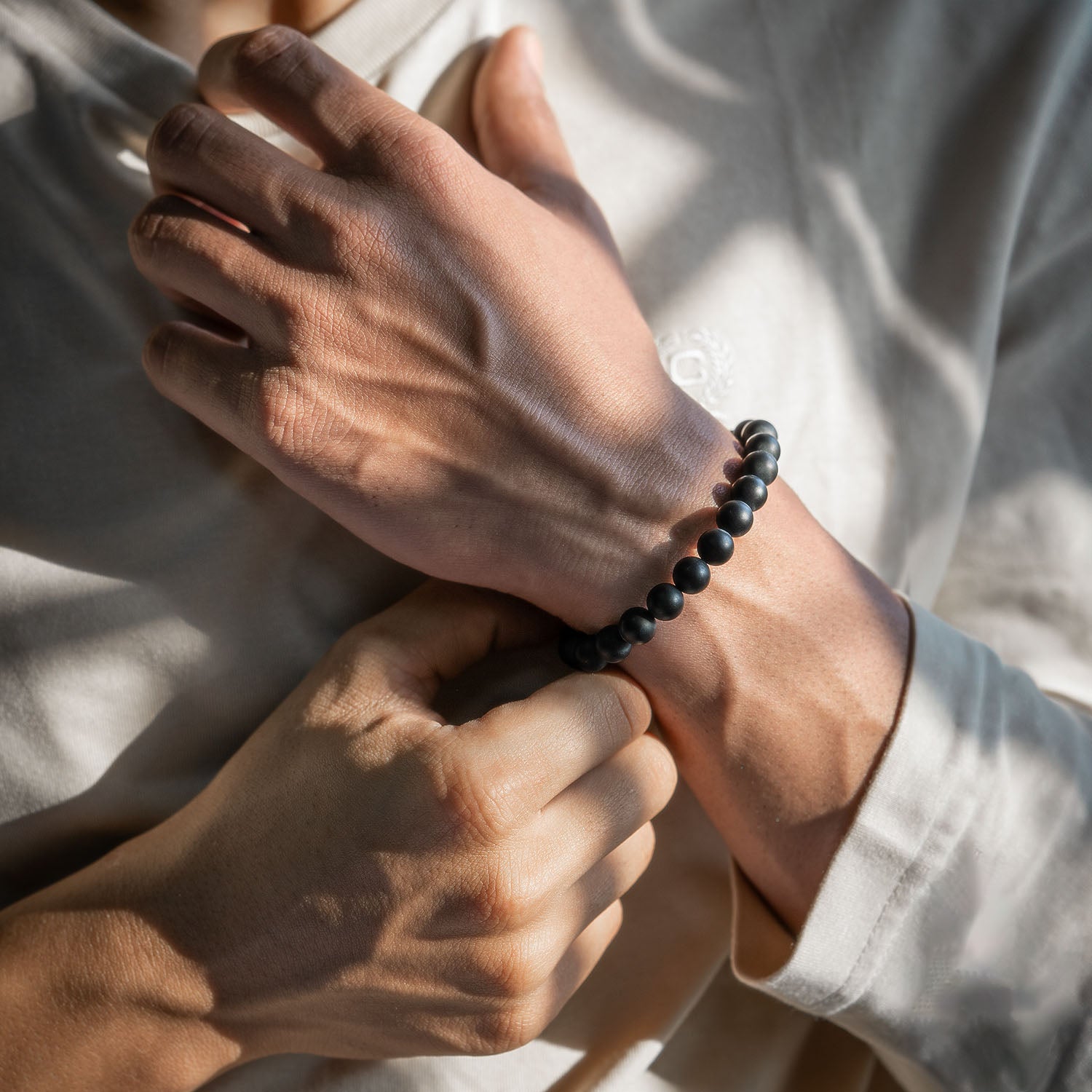 Natural Stone Jewellery Onyx Natural Stone Couple Bracelet