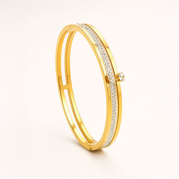 Ophelia Diamond Bracelet Gold kada