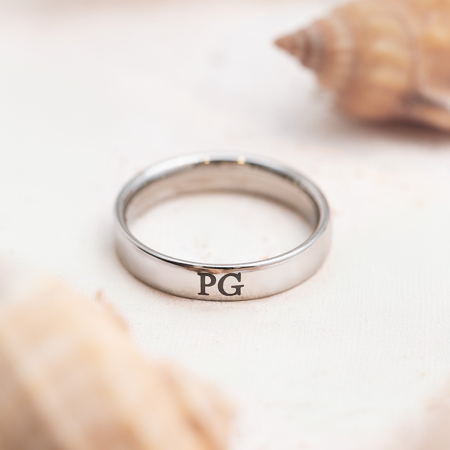 Personalised Silver Couple Ring