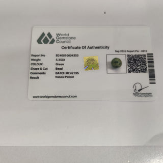 Peridot lab certificate 4