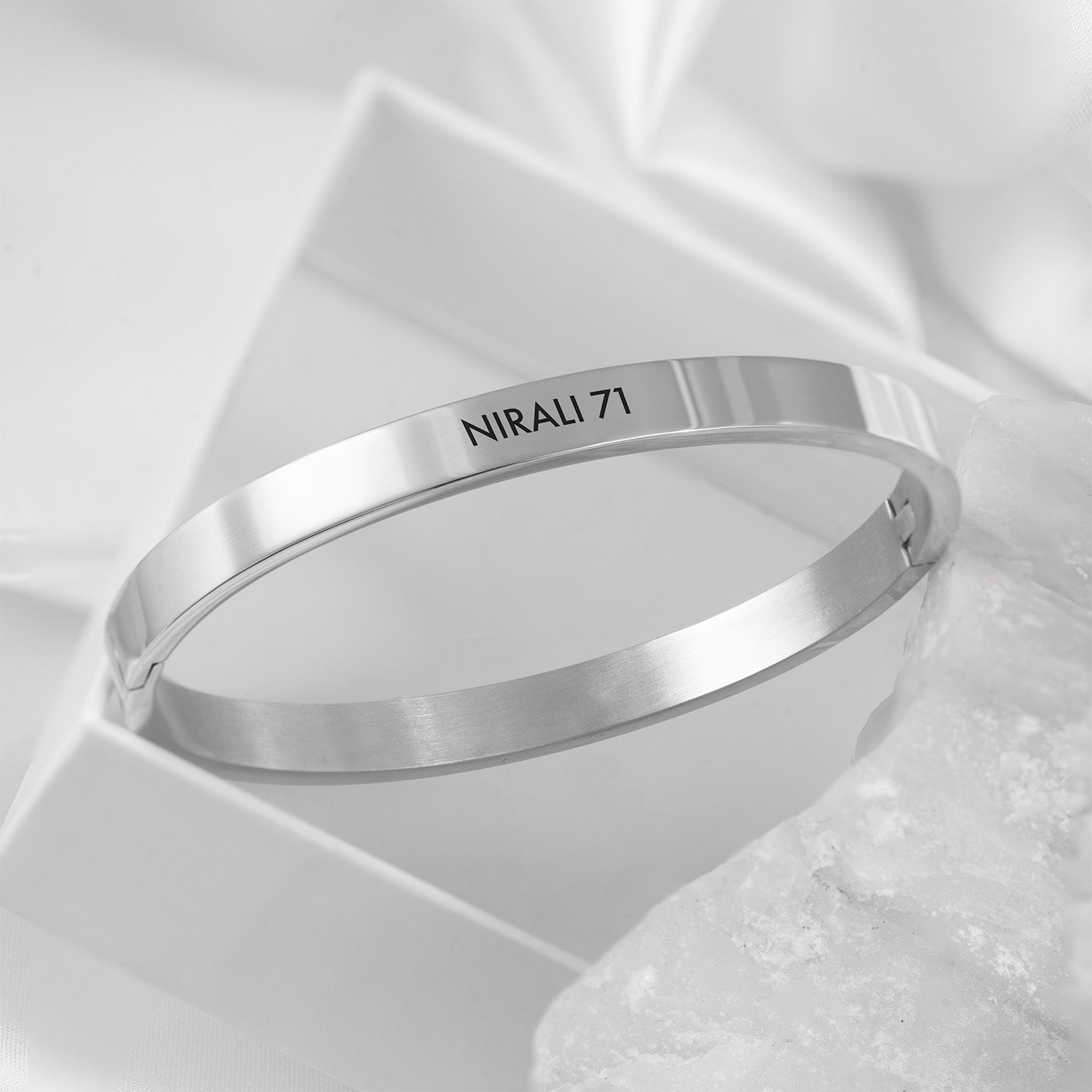 Personalised Silver Glossy Bracelet