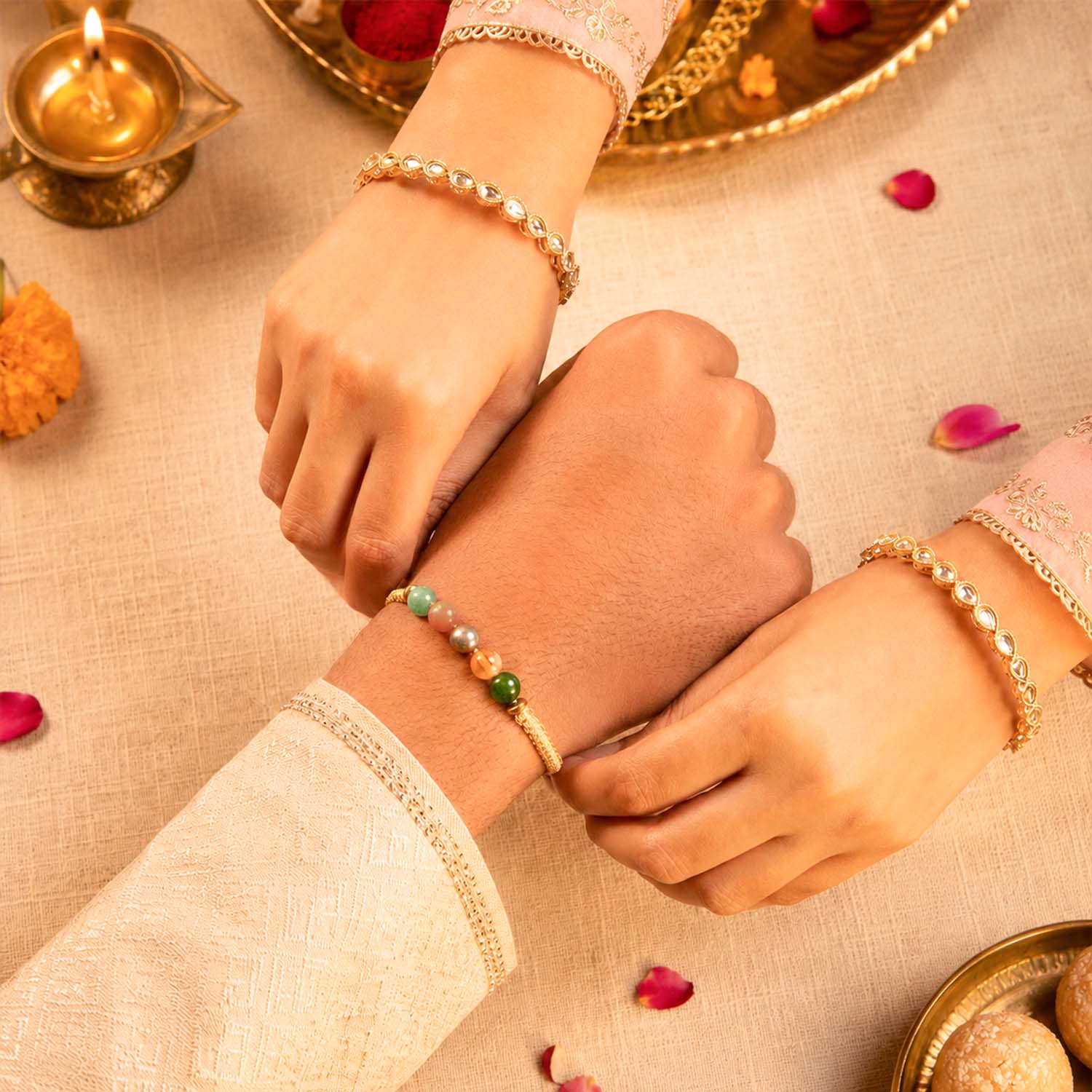 Power Rajyog Natural Stone Rakhi