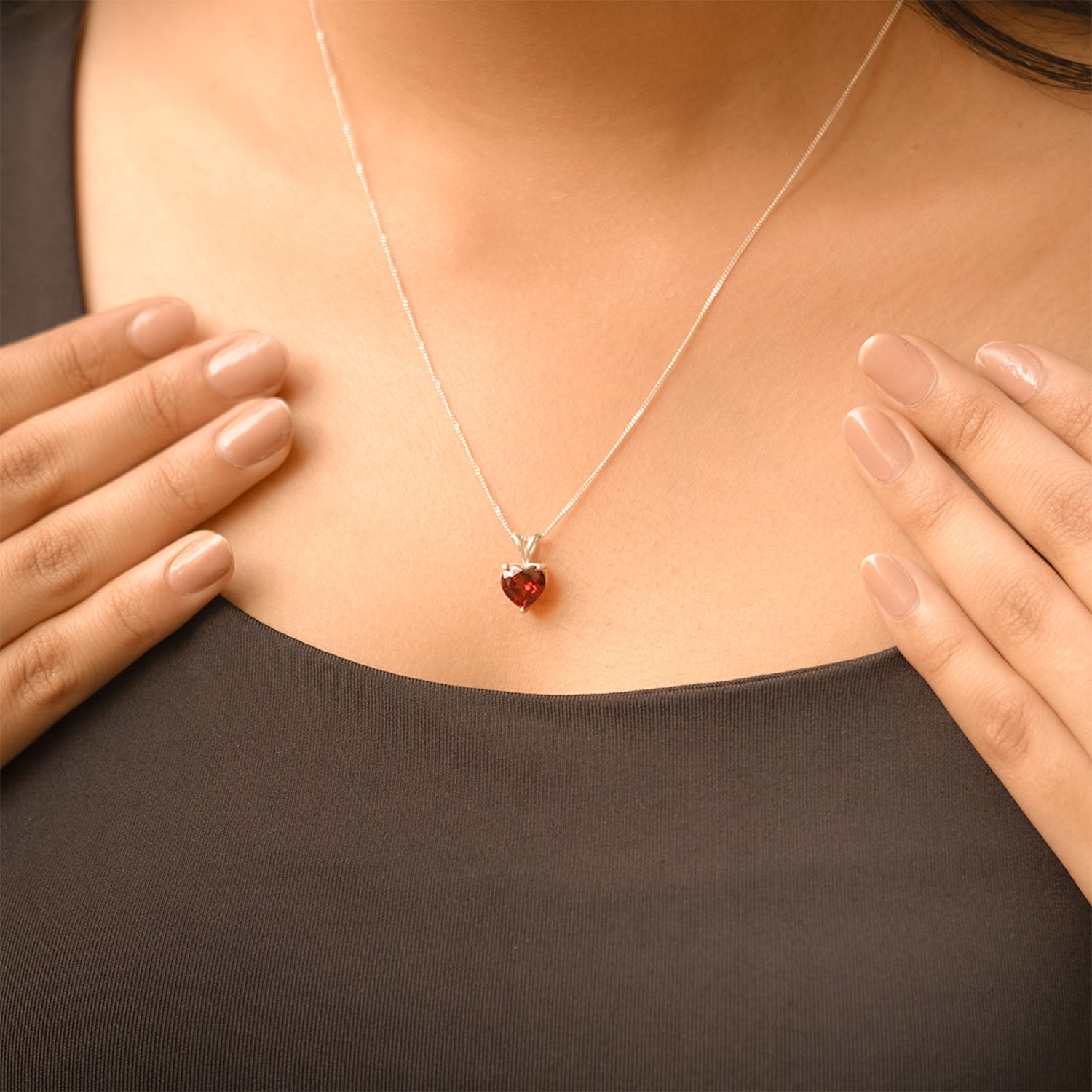 925 Garnet Necklace
