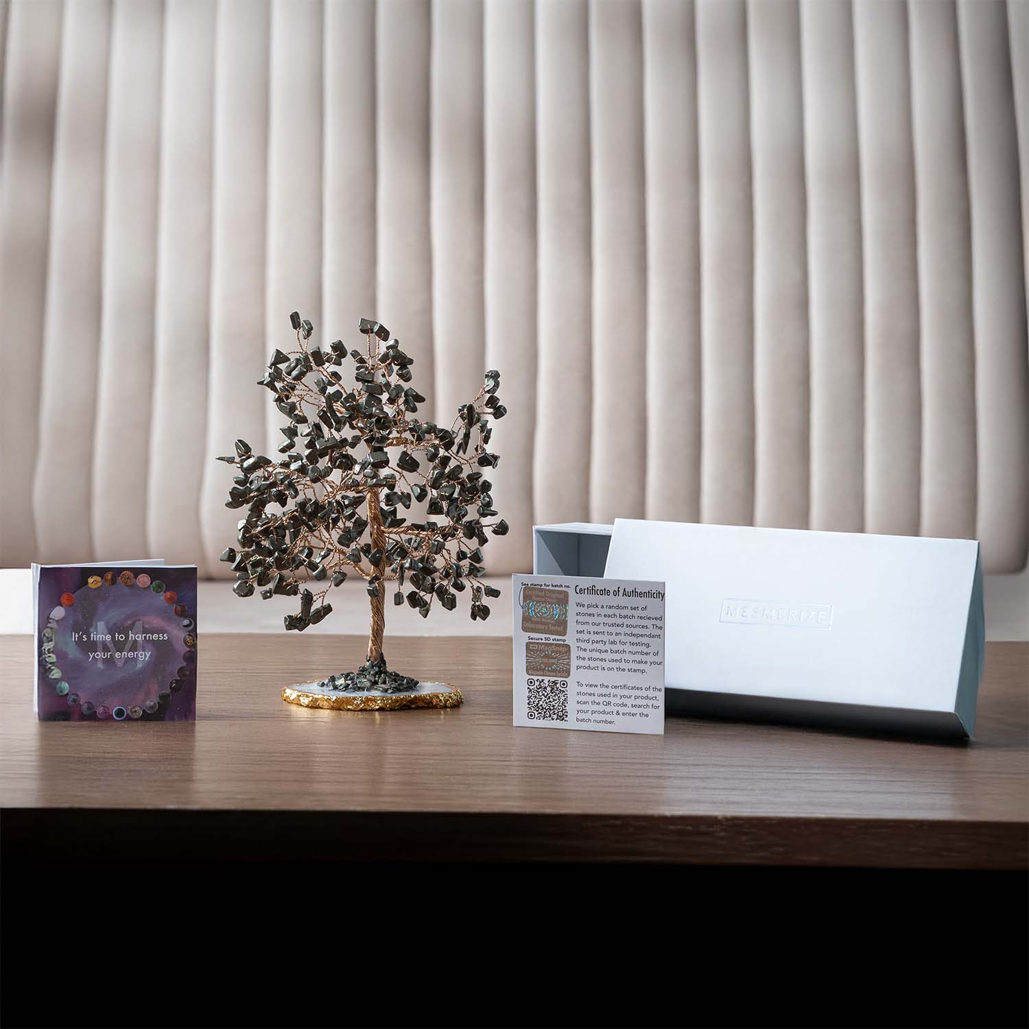 Pyrite Natural Stone Tree With White Agate Base