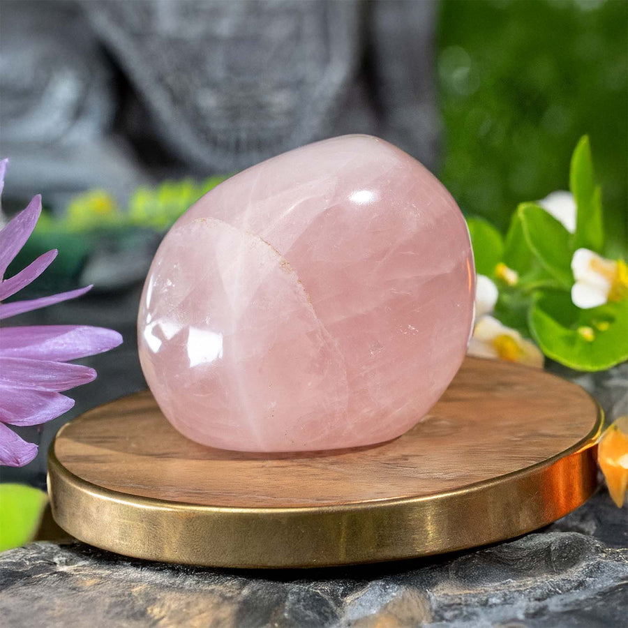 Solace Polished Rose Quartz Raw Stone Home Decor Artefact