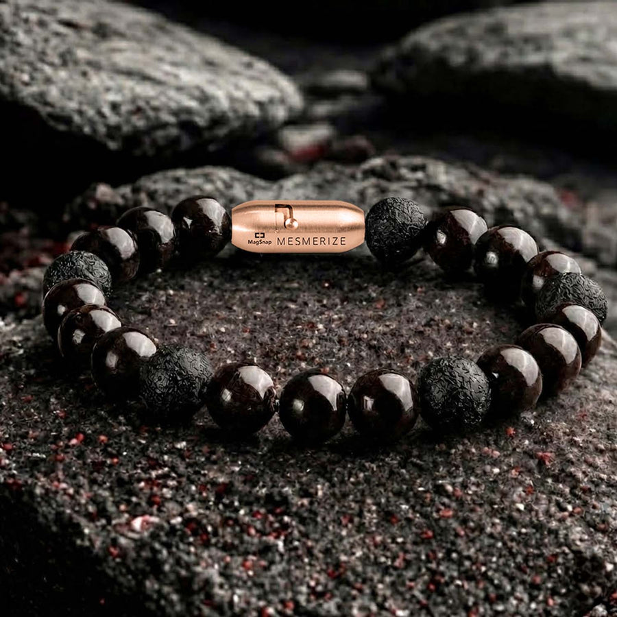 Sacred Saffordite & Garnet Natural Stone Bracelet With MagSnap 4