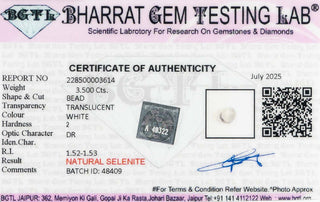 Selenite lab certificate 6